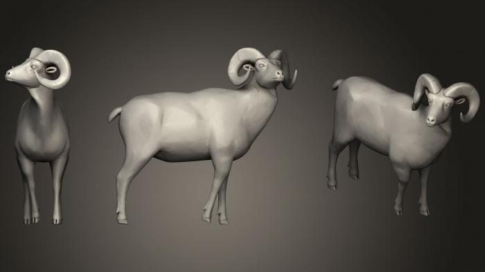 نموذج ثلاثي الأبعاد لآلة CNC التماثيل الحيوانية ANTELOPE LOWPOLY